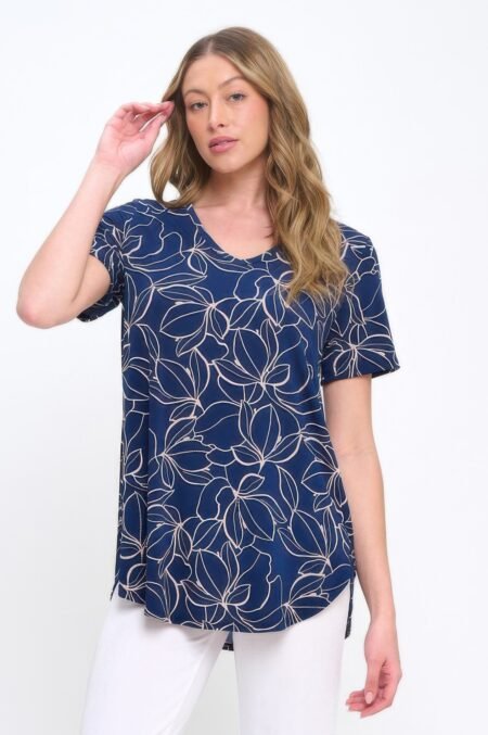 Hit V-neck Binding Top