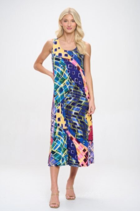 Print Bns Tank Long Dress