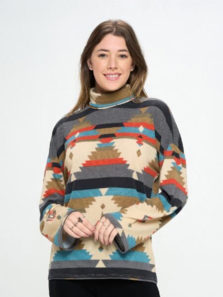 Mir Wide Sleeve Mock Nk Top