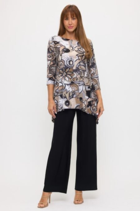 Plus Size Boat Neckline Tunic